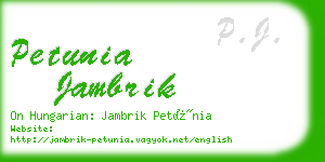 petunia jambrik business card